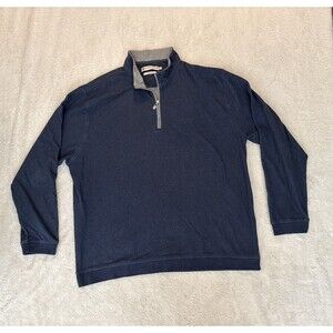 Southern Proper 1/4 Zip Pullover Mens 2XL Canal Blue Cotton Long Sleeve